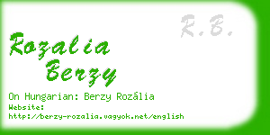 rozalia berzy business card